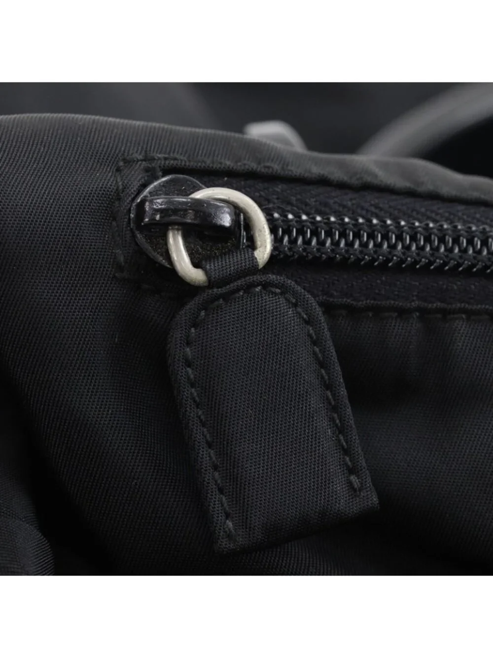 Prada Nylon Plastic Black Handbag